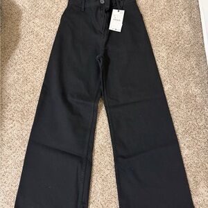 Zara Marine Black Wide Leg Jeans